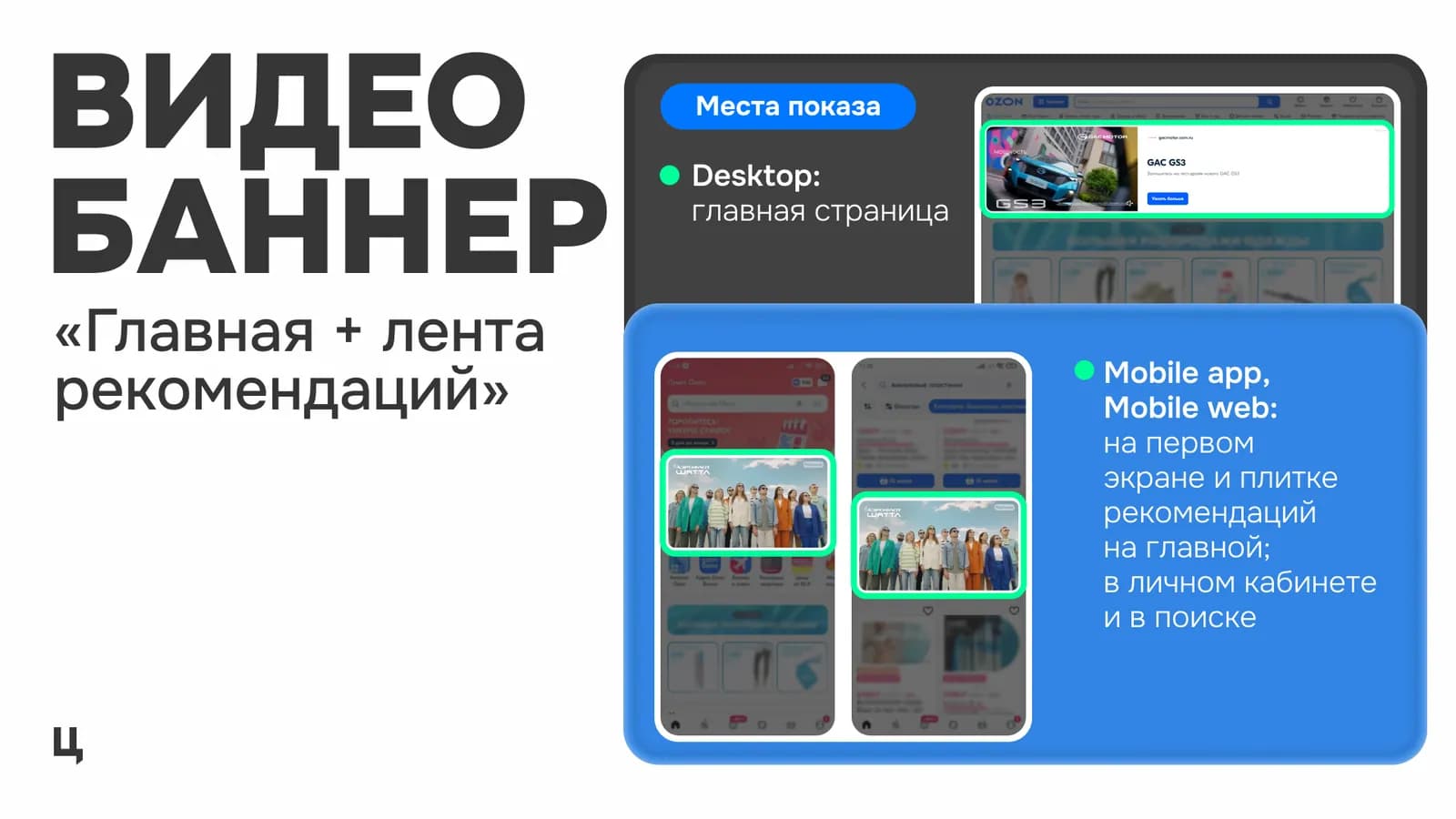 Формат: видеобаннер Ozon
